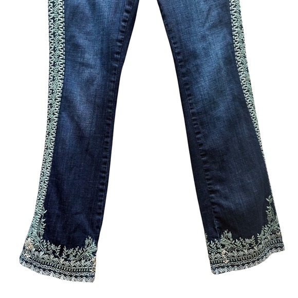 Laurie‎ Felt Los Angeles Jeans Classic Boot Cut Floral Embroidery Boho Size 2 - Picture 3 of 11